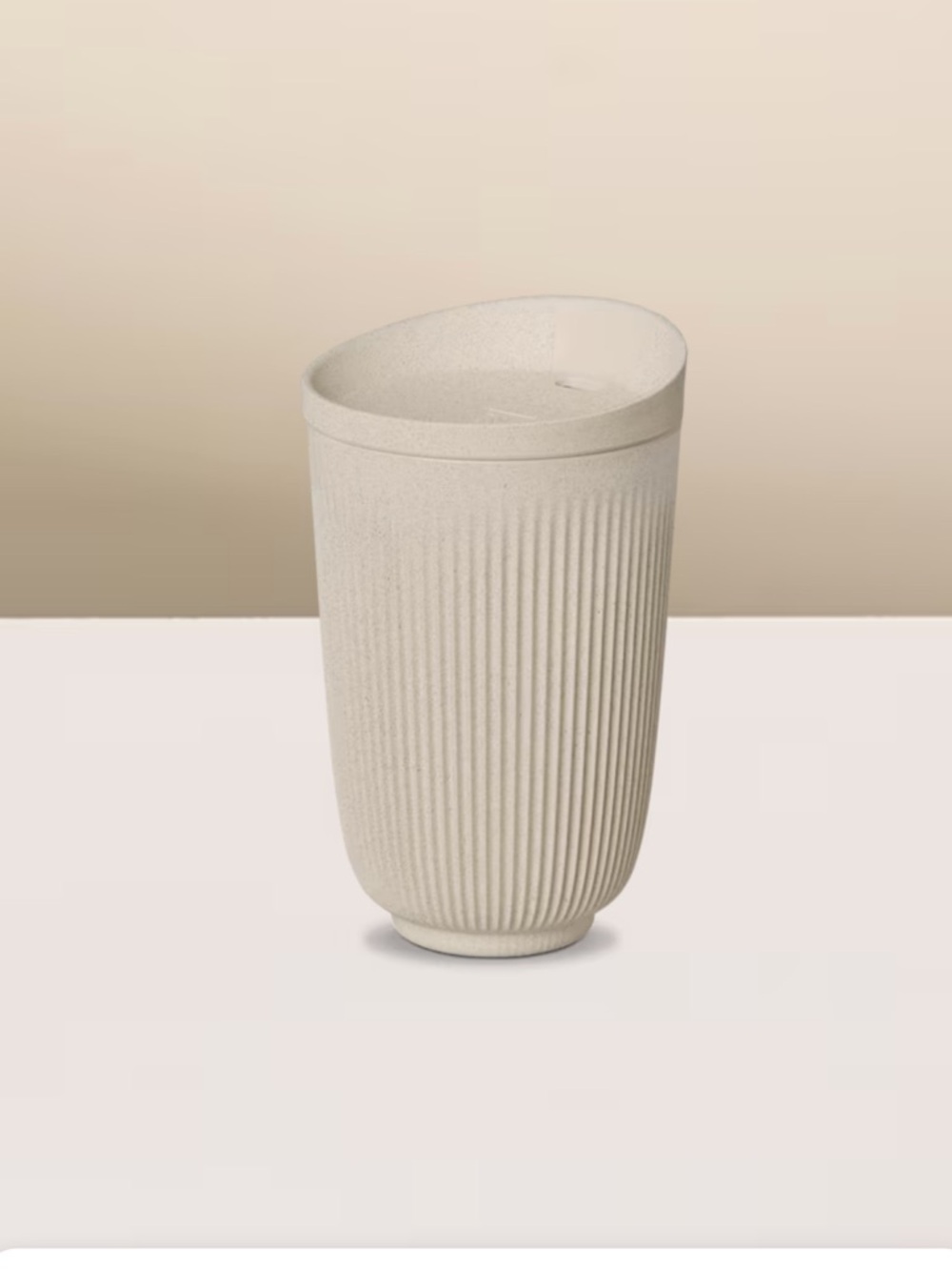 Nespresso Loop Mug Set - Brown Ribbed Design